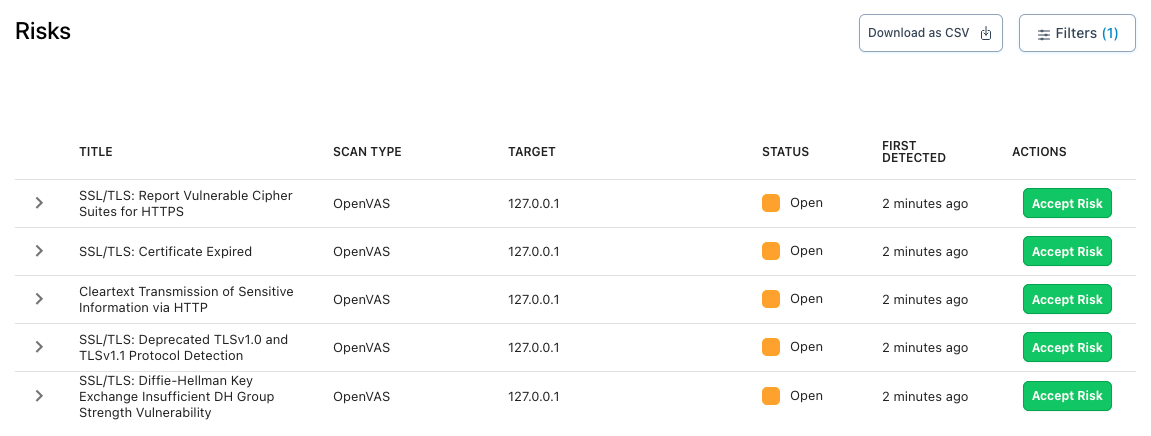 Internal vulnerability scanning hostedscan security
