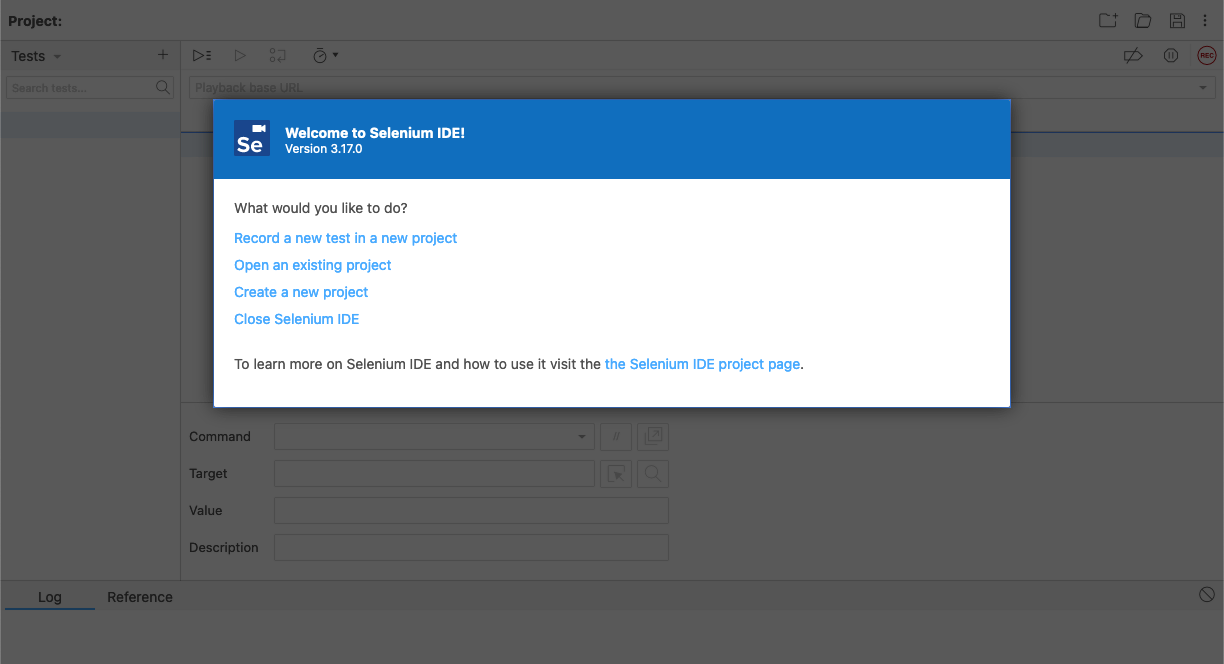 Step 1. Install Selenium Extension and Record