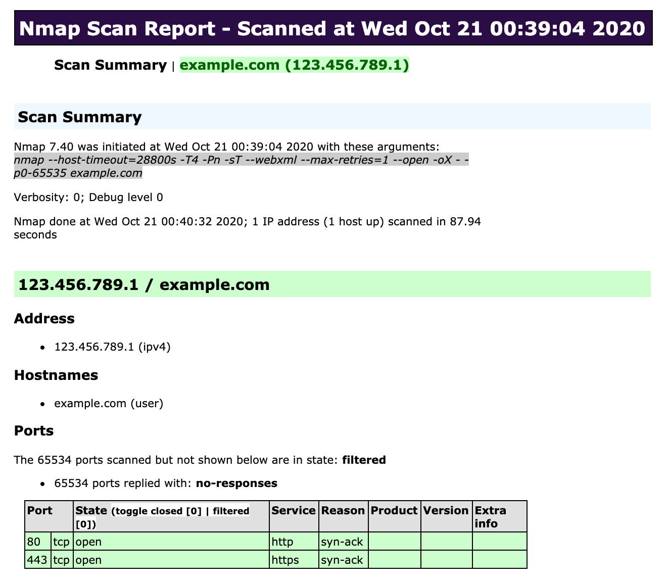 Online Port Scanner Powered by Nmap